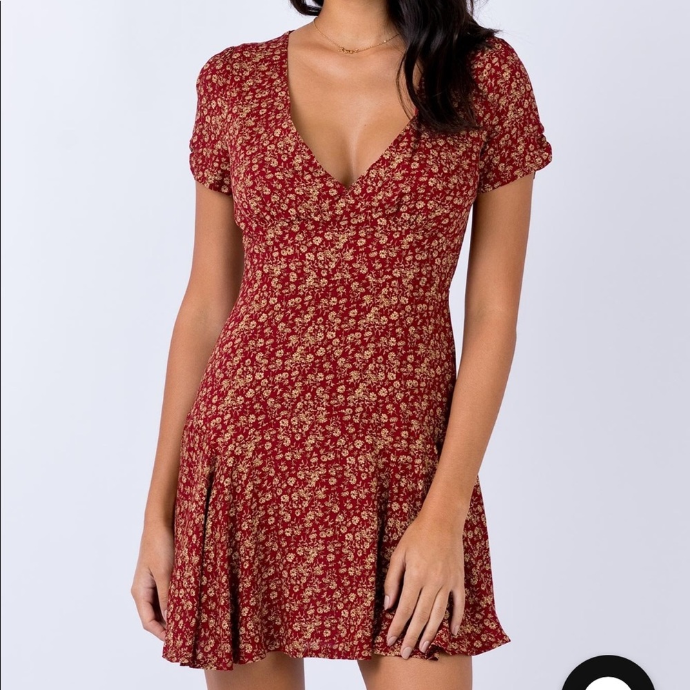 Princess Polly Red Floral Mini Dress
